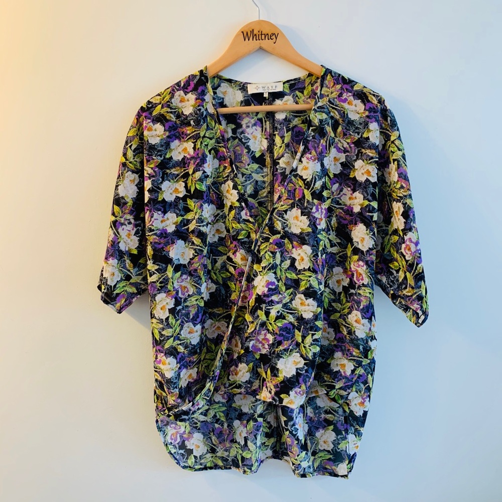 High low v-neck top